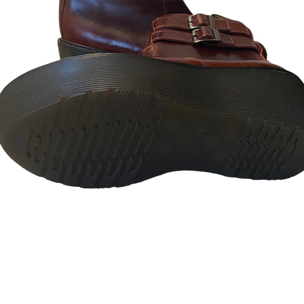 Dr Martens Caitlin Oxblood Platform Wedge Ankle Boots - Picture 10 of 11